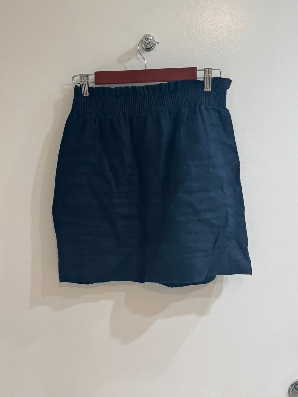 J. Crew Navy Elastic-Waist Mini Skirt